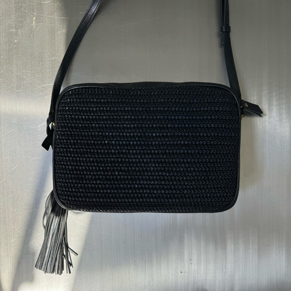 Saint Laurent YSL Raffia Lou Camera Bag in Black - Picture 2 of 9